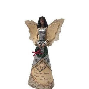 Elements 11" Angel w/ Wreath “Joy Of The Season” Holiday Decor  McDonald 2007